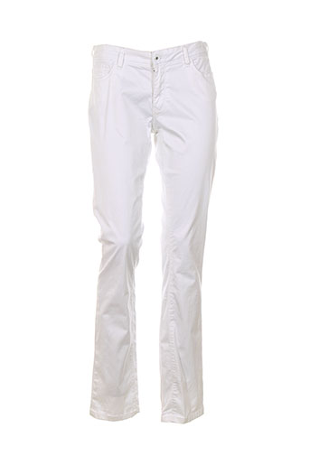 teddy smith pantalons femme de couleur blanc