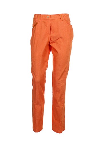 jean gabriel pantalons femme de couleur orange