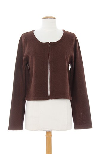 roshanara gilets femme de couleur marron