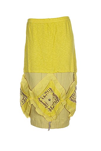 caty lesca jupes femme de couleur jaune