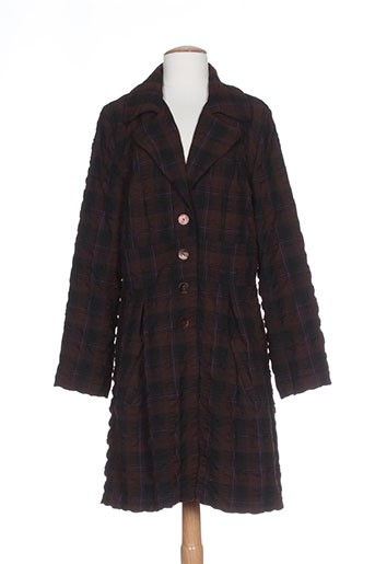 lino factory manteaux femme de couleur marron