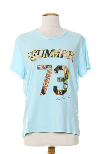pepe jeans t-shirts femme de couleur bleu