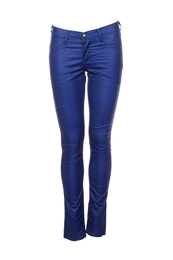 teddy smith pantalons fille de couleur bleu