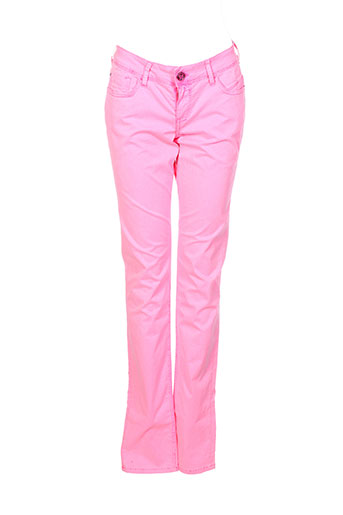 teddy smith pantalons fille de couleur rose