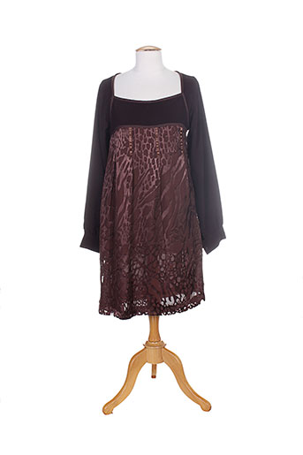 jean-luc francois robes femme de couleur marron