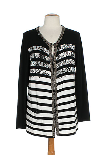 luisa cerano gilets femme de couleur noir