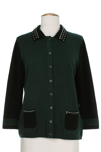 luisa cerano gilets femme de couleur vert