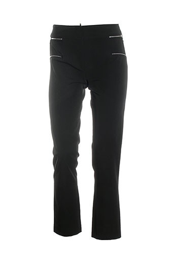 double jeu pantalons femme de couleur noir