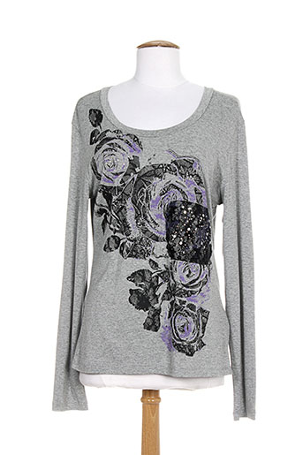 carole richard t-shirts / tops femme de couleur gris