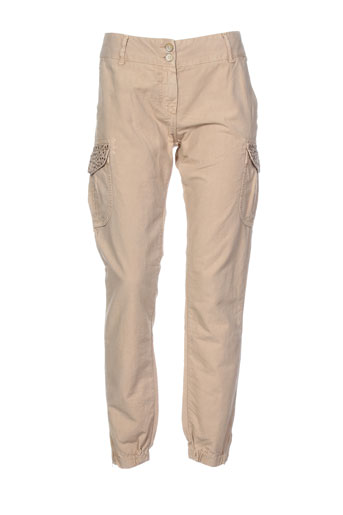 freesoul pantalons femme de couleur beige