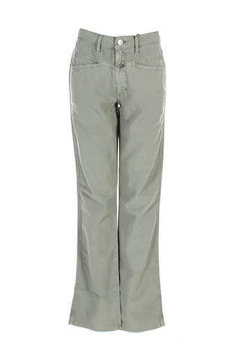 closed pantalons femme de couleur vert