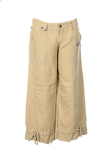 lois pantacourts femme de couleur beige