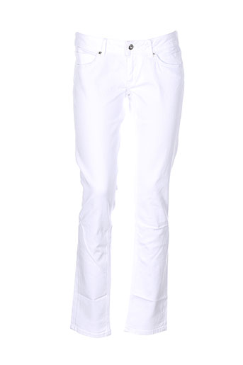 pepe jeans pantalons femme de couleur blanc