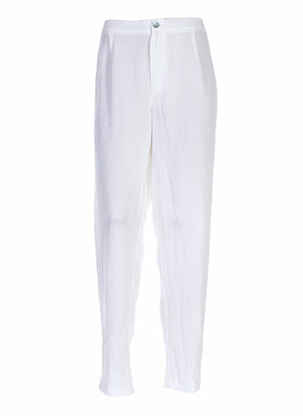 Pantalon droit blanc ELIE BONNIE pour femme