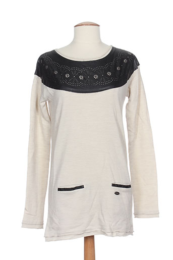 liu jo pulls fille de couleur beige