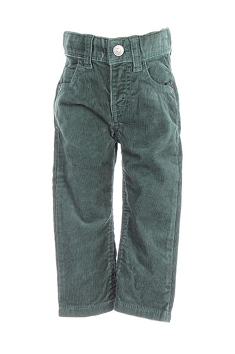 benetton pantalons garçon de couleur vert