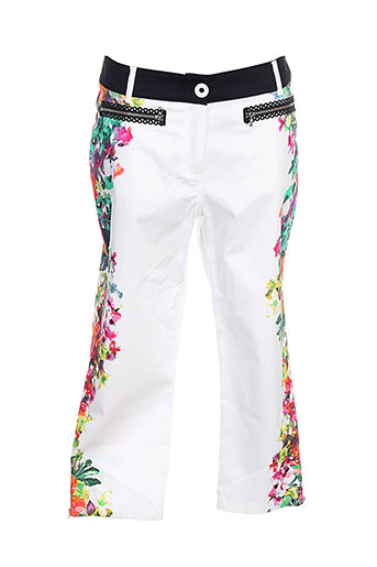 pause cafe pantacourts femme de couleur blanc