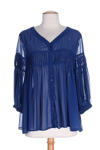 fracomina chemises femme de couleur bleu