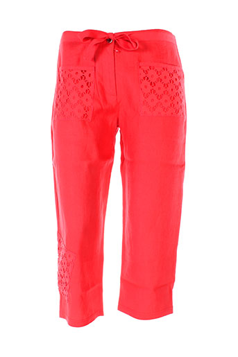 maloka pantacourts femme de couleur rouge