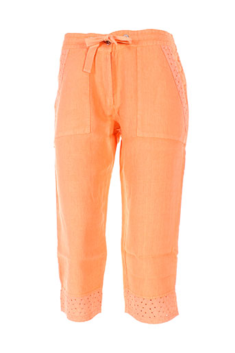 maloka pantacourts femme de couleur orange