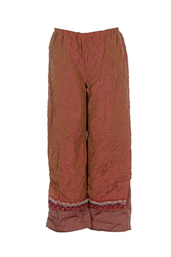 contre vents et marees pantalons fille de couleur orange