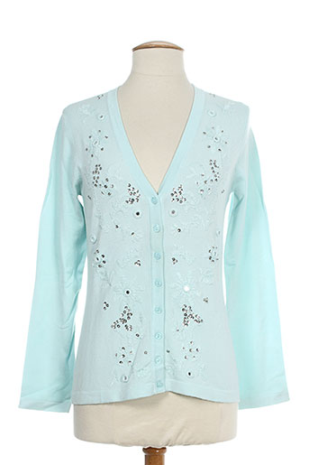 votre nom gilets femme de couleur bleu