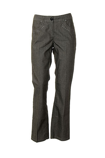 double one peace pantalons femme de couleur gris