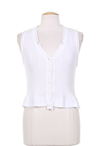 rimini gilets femme de couleur blanc