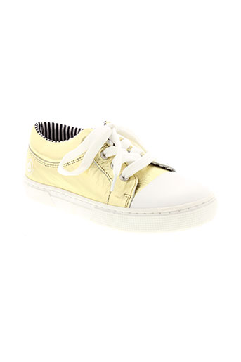 petit et bateau baskets fille de couleur jaune