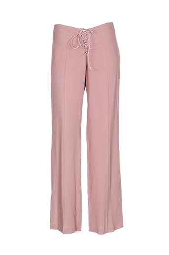 nathalie garcon pantalons femme de couleur rose