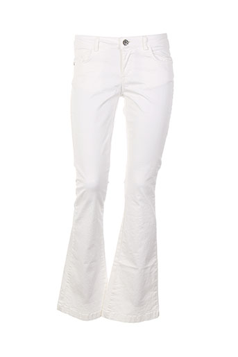 rinascimento pantalons femme de couleur blanc