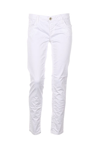 rinascimento pantalons femme de couleur blanc
