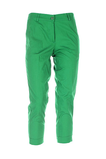 isabel de pedro pantalons femme de couleur vert
