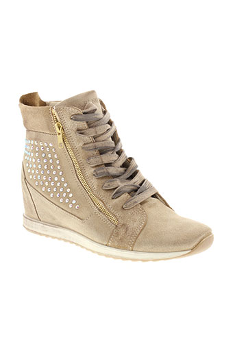 cafe noir chaussures femme de couleur beige
