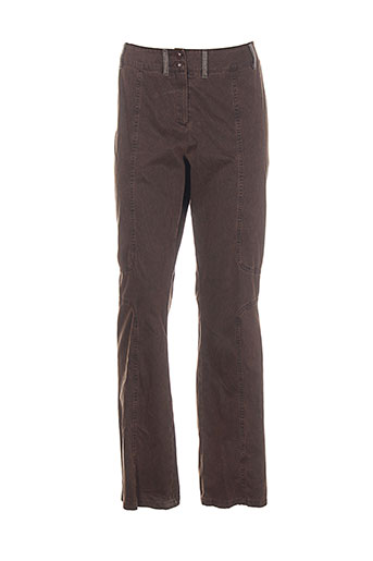 pause cafe pantalons femme de couleur marron