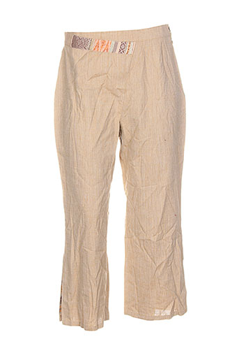 pause cafe pantacourts femme de couleur beige