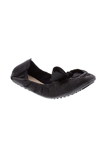 la et bottine et souriante ballerines femme de couleur noir