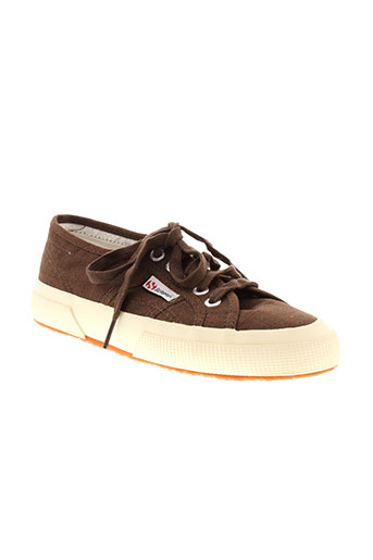 superga chaussures femme de couleur marron
