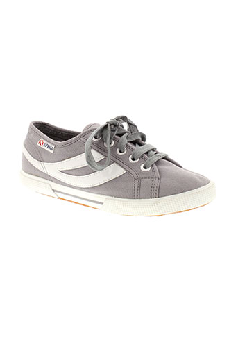 superga chaussures femme de couleur gris