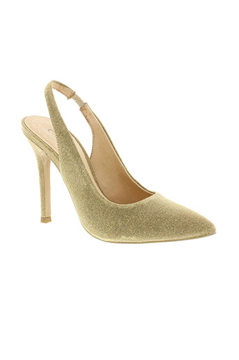 cafe noir chaussures femme de couleur jaune