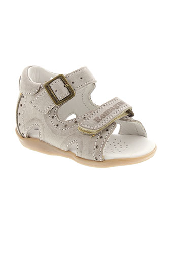 romagnoli chaussures fille de couleur beige