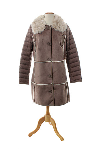 concept k manteaux femme de couleur marron