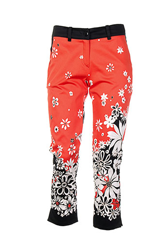 nuni pantacourts femme de couleur rouge