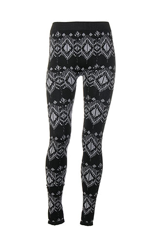 ichi pantalons femme de couleur noir