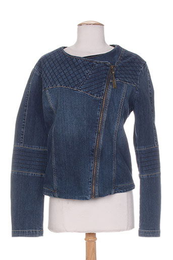 guess vestes femme de couleur bleu