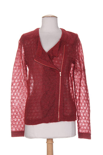 marie-sixtine vestes femme de couleur rouge