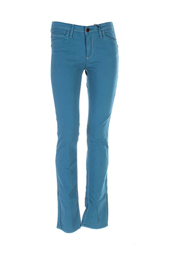 la cible rouge pantalons femme de couleur bleu
