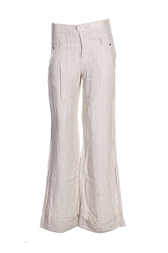 ddp pantalons femme de couleur beige