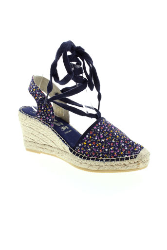 la et maison et de et l et espadrille espadrilles femme de couleur bleu