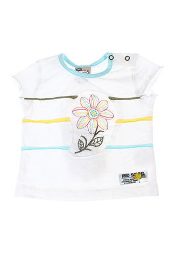 red sound t-shirts fille de couleur blanc